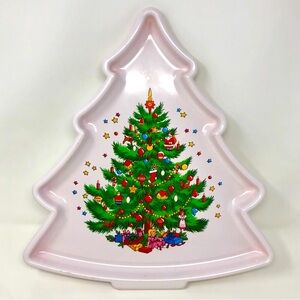 The Cookie Tray Vintage Christmas Tree Recyclable Plastic 13" Made In USA Ullman